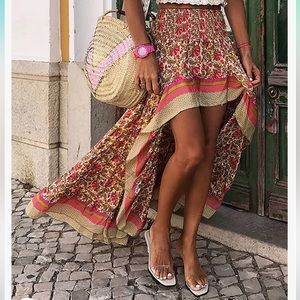 Boho Skirt High Low